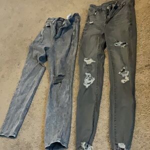 Distressed Grey Women's Jeans